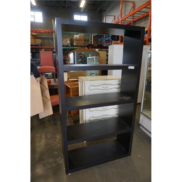 ESPRESSO OPEN BOOKSHELF  - 41.5 INCHES WIDE X 15 DEEP X 79.5 TALL