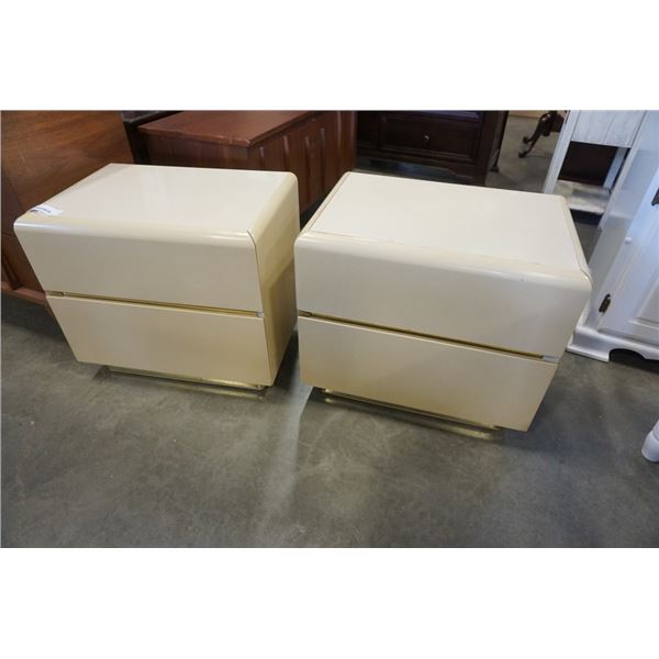 PAIR OF LANE FURNITURE 2 DRAWER NIGHTSTANDS - 2 FOOT WIDE X 16 INCHES DEEP X 21.5 TALL