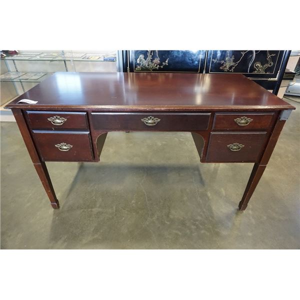 3 DRAWER DESK - 53.5 INCHES WIDE X 25 INCHES DEEP X 30 TALL