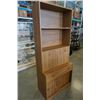 Image 2 : 2 PIECE BOOKSHELF UNIT WITH STORAGE - 30 INCHES WIDE X 16 DEEP X 71 TALL