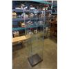 Image 1 : GLASS DISPLAY CABINET - 17 INCHES WIDE X 14.5 DEEP X 64.5 TALL