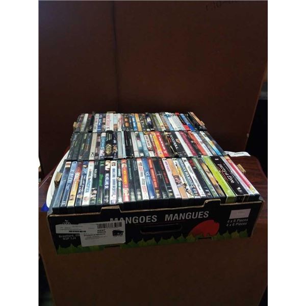 Large trays of DVDs and DVD sets