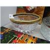 Image 5 : 2 Crystal bowls and 3 porcelain tiles