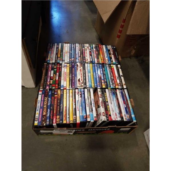 Large trays of DVDs and DVD sets