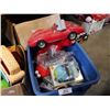 Image 2 : TOTE AND BOX OF ELECTRONICS AND TOYS