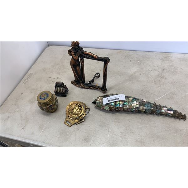 Lot of horse brasses, bottle opener, register and more