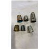 Image 2 : LOT OF VINTAGE THIMBLES - STERLING, CLOISONNE, ETC