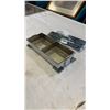 Image 3 : ART DECO BOX W SILVER PLATE CIGARETTE CASE AND TONGS