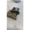 Image 6 : ART DECO BOX W SILVER PLATE CIGARETTE CASE AND TONGS
