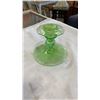 Image 11 : Lot of art glass, milk glass candle holders and lidded jar