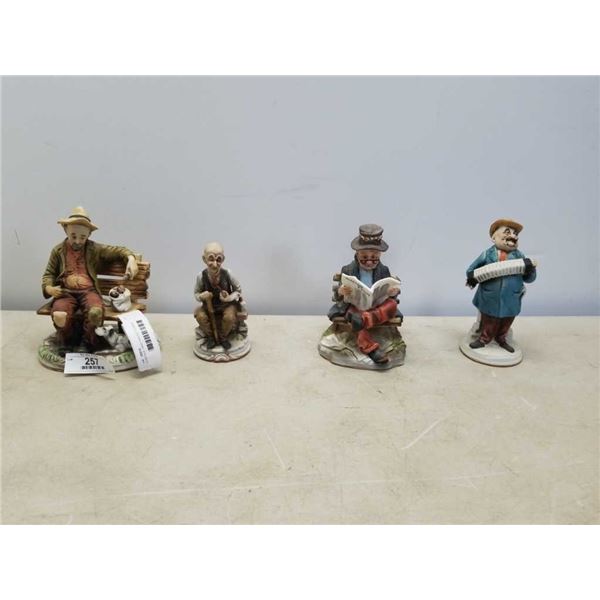 4 VINTAGE HAND PAINTED FIGURES