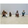 Image 1 : 4 VINTAGE HAND PAINTED FIGURES