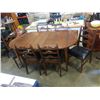 Image 1 : MCM dining table with leaf and 6 chairs 38 INCH WIDE X 56 LONG X 30 TALL WITH 11 INCH LEAF