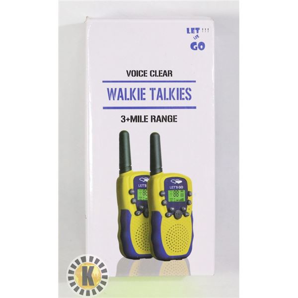 WALKIE TALKIES PACKAGE OF 2, 3 MILE RANGE