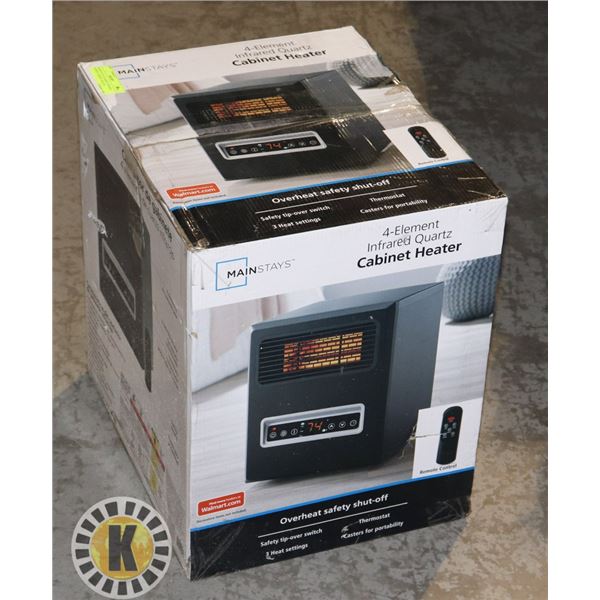 MAINSTAYS 4 ELEMENT INFRARED QUARTZ HEATER