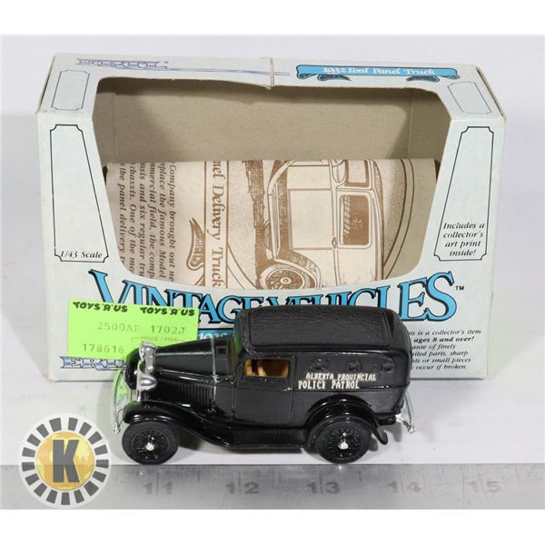 MODEL POLICE CAR PANEL DELIVERY TRUCK