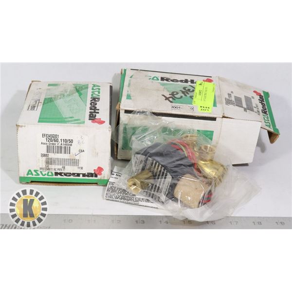 TWO 1/4" ELECTRIC VALVES