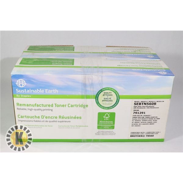 2 STAPLES SUSTAINABLE EARTH PRINTER CARTRIDGE