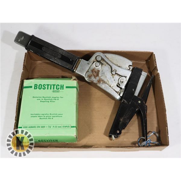 SET OF STAPLERS  WITH STAPLES