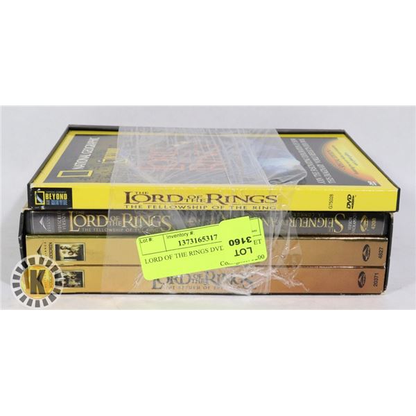 LORD OF THE RINGS DVD MOVIE SET