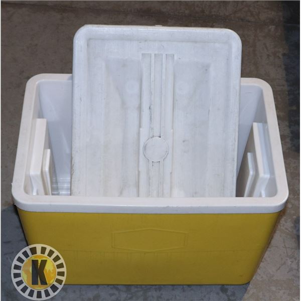 YELLOW/WHITE CAMPING COOLER