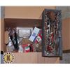 Image 1 : BOX OF ASSORTED ITEMS WITH INDUSTRIAL DRILL BITS