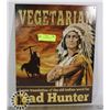 Image 1 : METAL VEGETARIAN SIGN