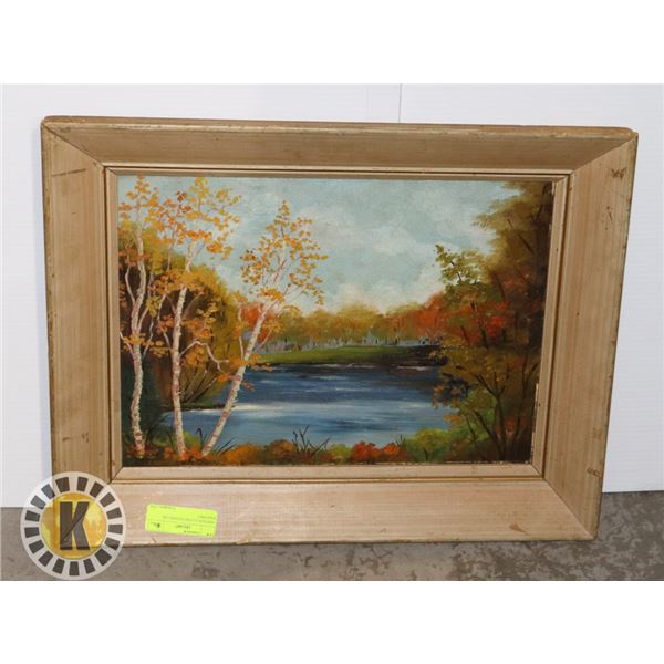 VINTAGE J.LYNE? SIGNED OIL PAINTING