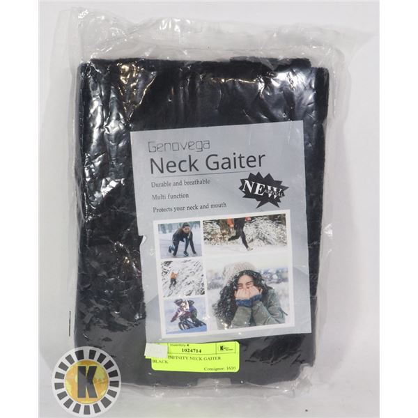 SCARF INFINITY NECK GAITER BLACK