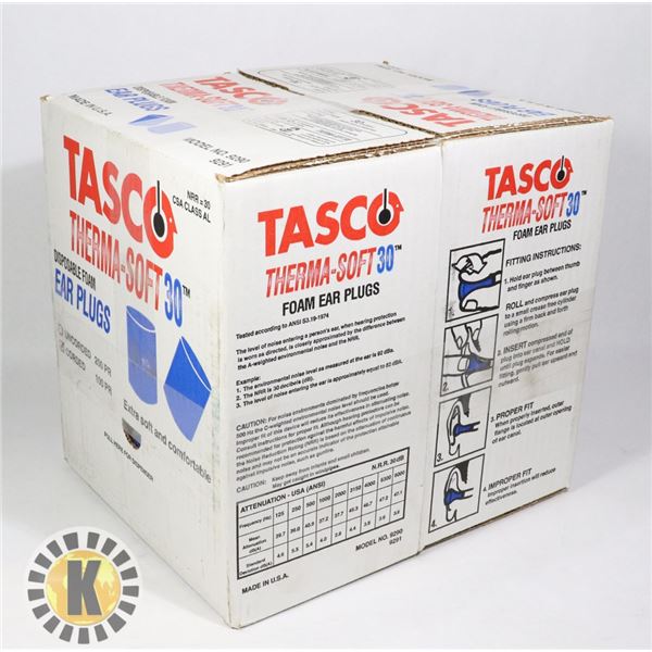 LOT OF 2 TASCO THERMA SOFT 30 CORDED EAR PLUGS