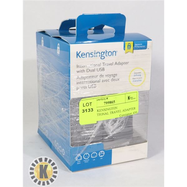 LOT OF 2 KENSINGTON INTERNATIONAL TRAVEL ADAPTER