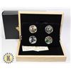 Image 1 : x4 SOLID SILVER EMS $15 RCM CANADA COIN SET IN BOX