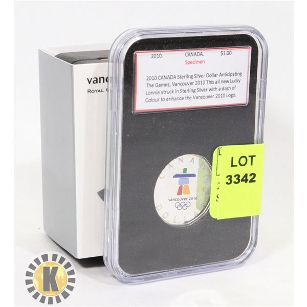 2010 CANADIAN MINT VANCOUVER SILVER DOLLAR LUCKY