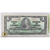 Image 1 : 1937 BANK OF CANADA $1 DOLLAR NOTE, CIRCULATED