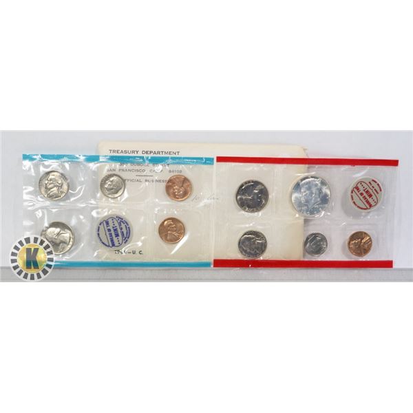 1968 SILVER USA 50 CENT x10 COIN SET, UNCIRCULATED