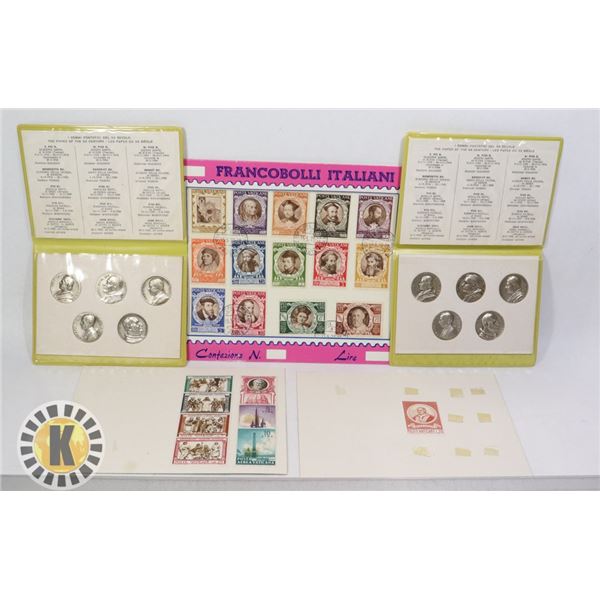 ITALIAN VATICAN MEDALS AND STAMPS COLLECTION