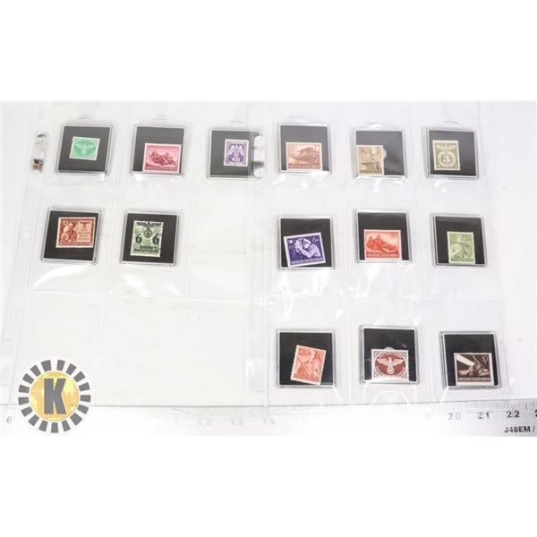 x14 WWII NAZI GERMANY STAMP COLLECTION
