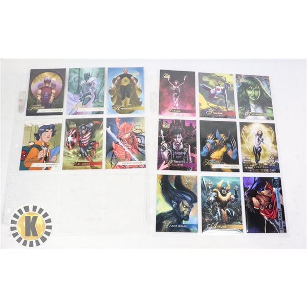 x15 FLAIR MARVEL COLLECTORS CARDS, NEW