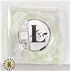 Image 1 : SILVER PLATED LITECOIN CRYPTO COIN IN ROTATING