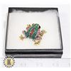 Image 1 : FROG SHAPE RHINESTONE BROOCH