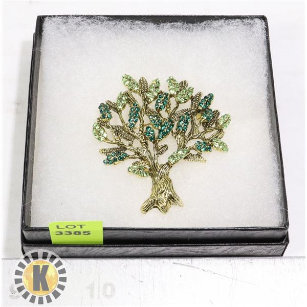 TREE OF LIFE SHAPE BROOCH
