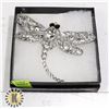 Image 1 : LARGE DRAGONFLY RHINESTONE BROOCH