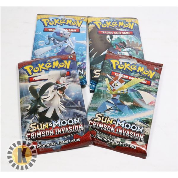 x4 POKEMON COLLECTORS BOOSTER PACKS OF CARDS, NEW