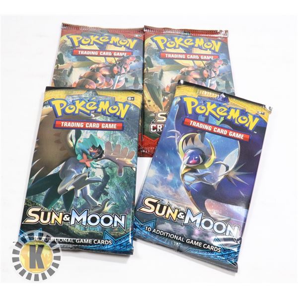 x4 POKEMON COLLECTORS BOOSTER PACKS OF CARDS, NEW