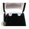 Image 1 : STERLING SILVER 2ct EACH CZ DIAMOND EARRINGS, NEW