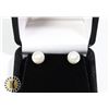 Image 1 : STERLING SILVER PEARL TYPE EARRINGS, NEW