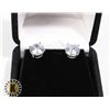 Image 1 : STERLING SILVER 2ct EACH CZ DIAMOND EARRINGS, NEW