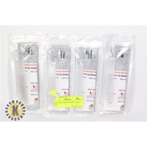 NAIL FILER AND BUFFER PACKAGE OF 4
