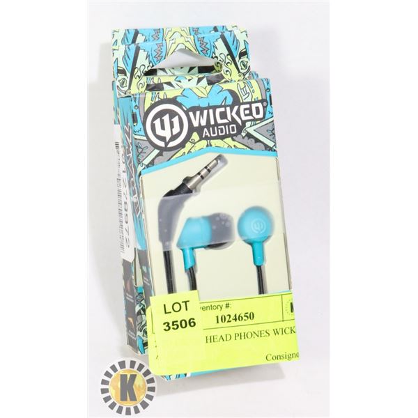 2 PACK OF HEAD PHONES WICKED AUDIO