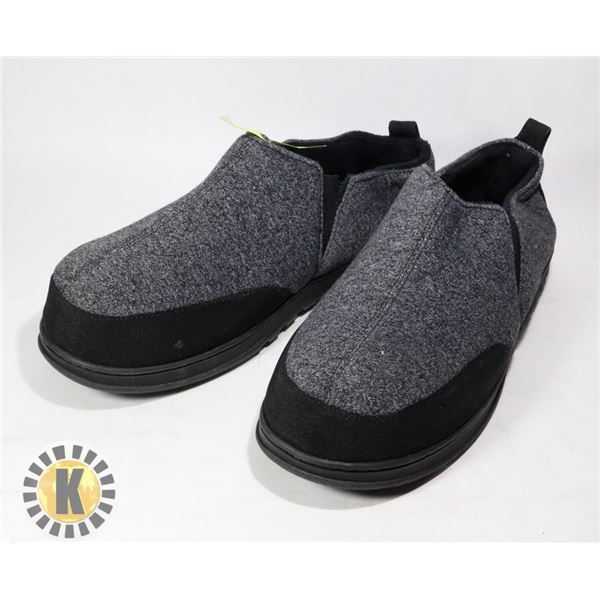 SLIPPERS SIZE 9-10 GRAY AND BLACK